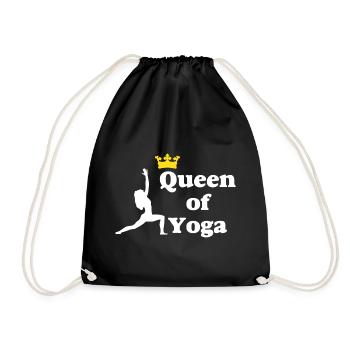 Queen of Yoga - Turnbeutel - Schwarz - Vorne