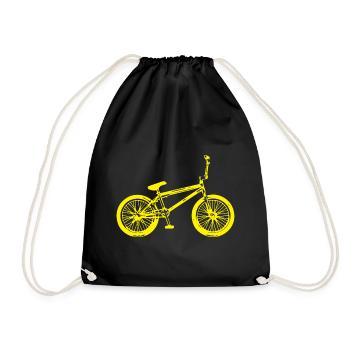 BMX Rad - Bmx Fahrrad - BMX Fahrer - Turnbeutel - Schwarz - Vorne
