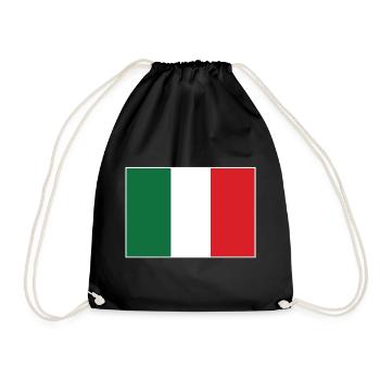 Italy Flag - Drawstring Bag - black - Front