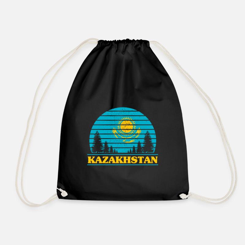 Kasachstan - Turnbeutel - Schwarz
