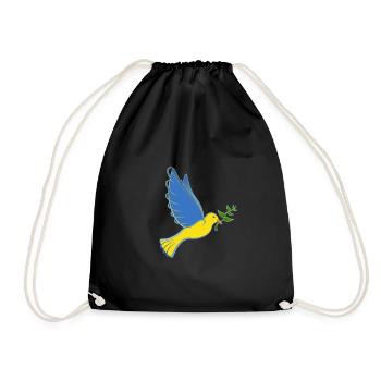 Support Ukraine with I stand with Ukraine - Drawstring Bag - black - Front