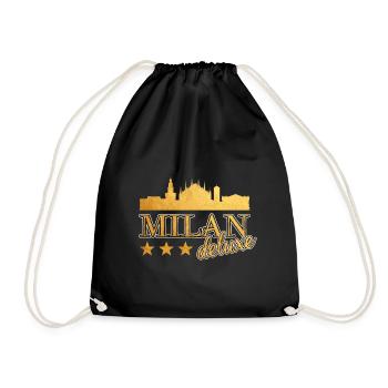 Mailand Milan Italien Stadt Skyline Heimat Liebe - Turnbeutel - Schwarz - Vorne