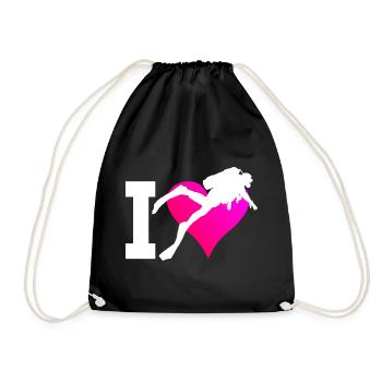 Plongeur Plongeur Plongeur Plongeurs Plongée Dames - Sac de sport léger - noir - Devant