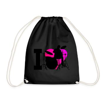 Percussionniste batteur masculin - Sac de sport léger - noir - Devant
