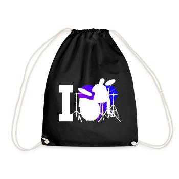 Percussionniste Batterie Batteur - Sac de sport léger - noir - Devant