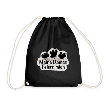 Meine Damen Feiern mich - Turnbeutel - Schwarz - Vorne