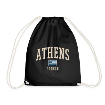 Athènes Grèce Vintage Varsity - Sac de sport léger - noir - Devant