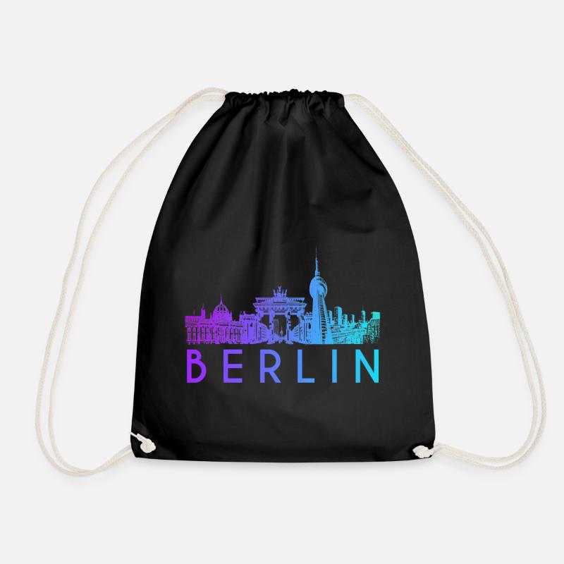 Berlin Skyline - Turnbeutel - Schwarz