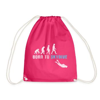 Skydiving Jump - Drawstring Bag - fuchsia - Front