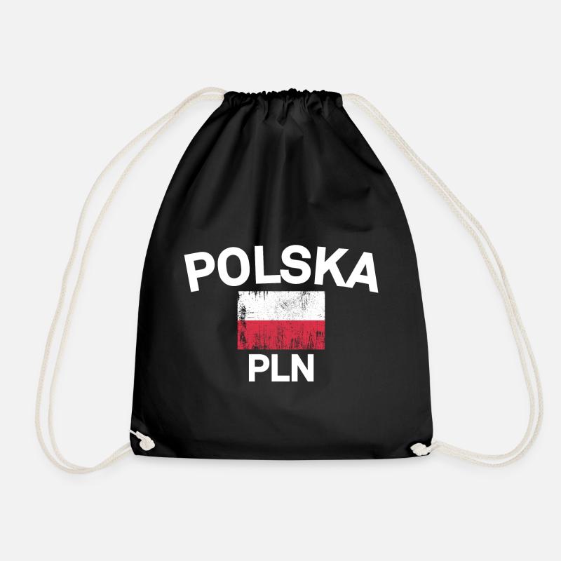 Drapeau Polska Emblème PLN - Sac de sport léger - noir