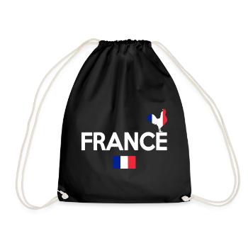 Coq Tricolore Illustration pour Passionnés - Sac de sport léger - noir - Devant