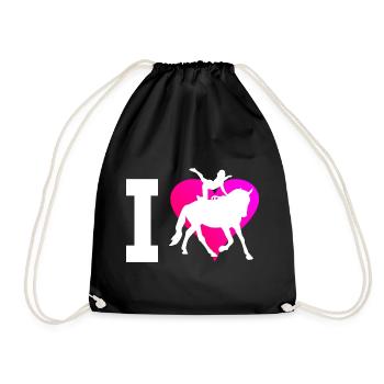 Artistic gymnastics on horseback Athletic discipline - Drawstring Bag - black - Front