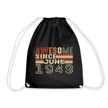 June 1948 Original 1948 Jubilee 1948 June 1948 - Drawstring Bag - black - Front