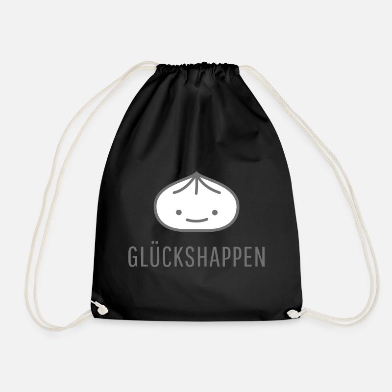 Happy dumplings - Drawstring Bag - black