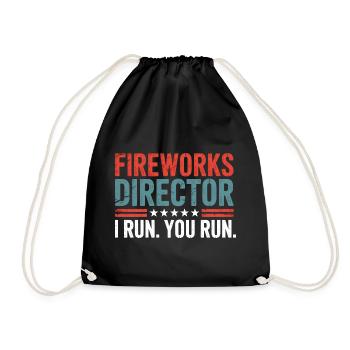 Blagues amusantes du directeur des feux d’artifice 4 juillet - Sac de sport léger - noir - Devant