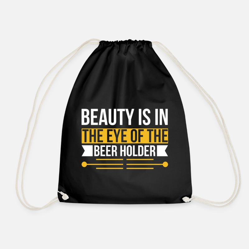 Beauty Beer Holder - Drawstring Bag - black
