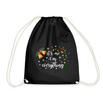 Chemise de Noël drôle de couple, Noël assorti - Sac de sport léger - noir - Devant