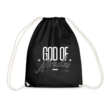 God Of Miracles Christlicher Glaube Hoffnung - Turnbeutel - Schwarz - Vorne