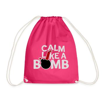 Calme comme une bombe Paradoxe Ironie Humour Blague explosive - Sac de sport léger - fuchsia - Devant