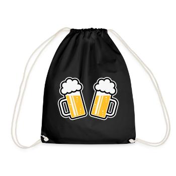 2 chopes de bière Santé ! Santé ! (Chopes de bière 3C) - Sac de sport léger - noir - Devant