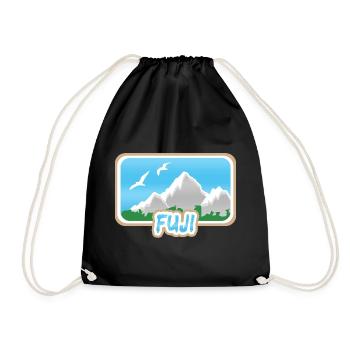 Geschenk für Fuji - Turnbeutel - Schwarz - Vorne