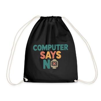 Rétro Computer dit non - Sac de sport léger - noir - Devant