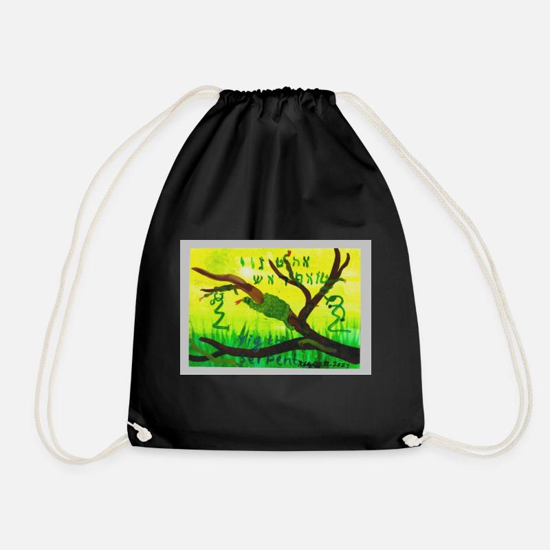 A5_Yig_Portrait - Drawstring Bag - black