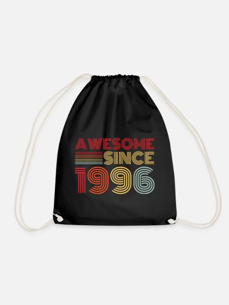 Vintage 1996 Retro 1996 Geburtstagsgeschenk - Turnbeutel - Schwarz