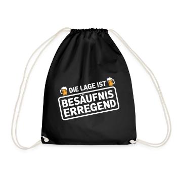 The location is drunken booze party beer - Drawstring Bag - black - Front