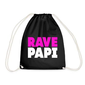 Techno House Electro Festival Hardstyle Rave Papa - Sac de sport léger - noir - Devant