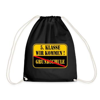 5. Klasse - Turnbeutel - Schwarz - Vorne