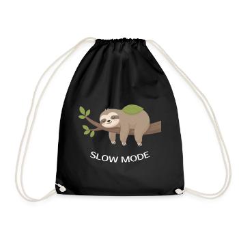 Paresseux en mode lent sur la branche - Sac de sport léger - noir - Devant