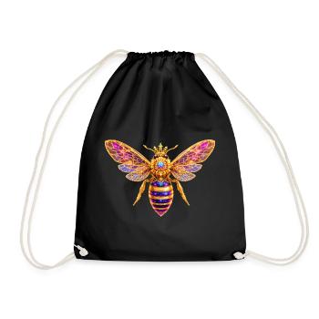 Queen Bee Bienenkönigin - Drawstring Bag - black - Front