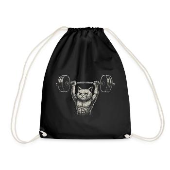 Cat Fitness Gym Haltérophilie Musculation - Sac de sport léger - noir - Devant