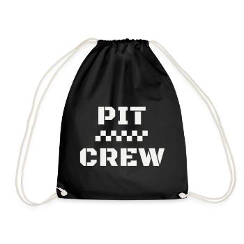 Pit Crew Motorsport Race Pit Stop Racing Team - Drawstring Bag - black - Front