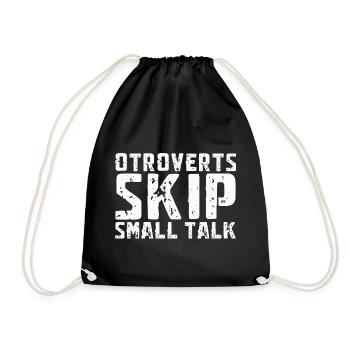 Otroverted Skippen Small Talk - Drawstring Bag - black - Front