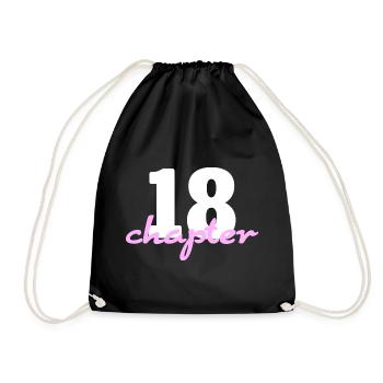 Chapter 18 - 18. Geburtstag Poster & Design - Turnbeutel - Schwarz - Vorne
