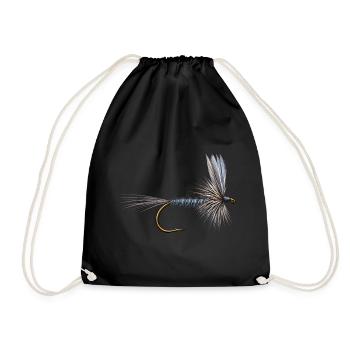 Blue Dun Streamer - Turnbeutel - Schwarz - Vorne