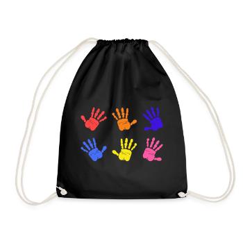 Empreintes de mains sur l’autisme - Sac de sport léger - noir - Devant