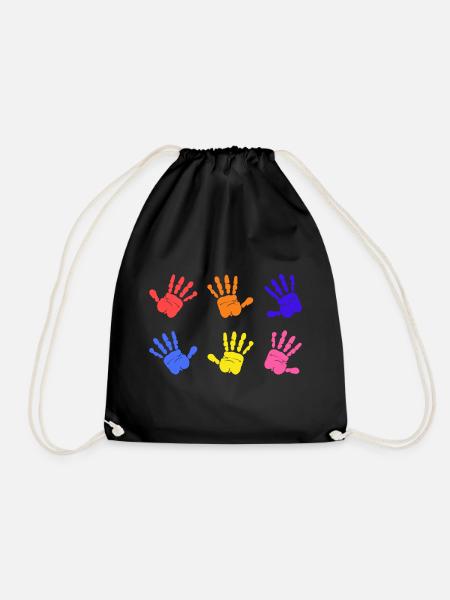 Empreintes de mains sur l’autisme - Sac de sport léger - noir