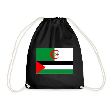 Algeria Palestine - Drawstring Bag - black - Front