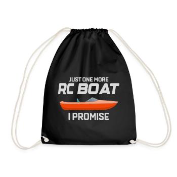 Rc Boat Racing Electric Powerboat Speedboat Race - Drawstring Bag - black - Front