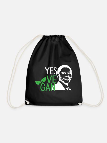 Yes Ve Gan Vegan Veganer Spruch Lustiger Veganer - Turnbeutel - Schwarz