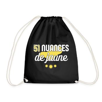 51 nuances de jaune - Sac de sport léger - noir - Devant