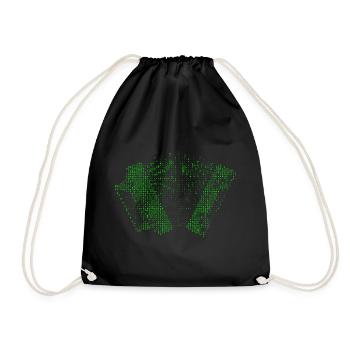Harmonica SciFi Typo Effect | ZiachON! - Drawstring Bag - black - Front