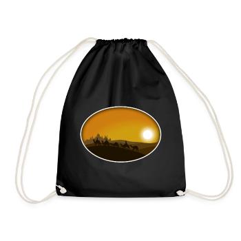 From afar - Drawstring Bag - black - Front