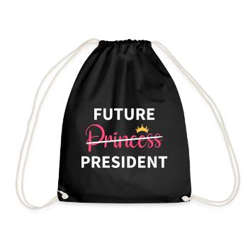 Feminist Girl - Future President I - Drawstring Bag - black - Front