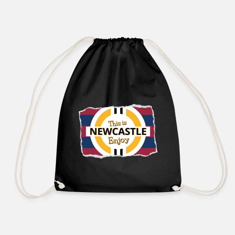 Blue Red Tower out - Drawstring Bag - black