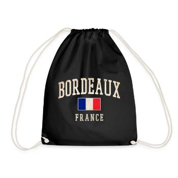 Bordeaux France - Drawstring Bag - black - Front