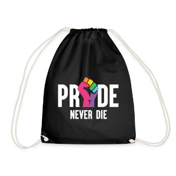 Pride Month LGBT - Pride Never Die - Turnbeutel - Schwarz - Vorne